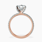 18kt Rose Gold Kylie Eternity Lab Diamond Ring side right image one