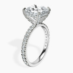 6.52 ct. cushion Kylie Eternity Ring in platinum standing product image one