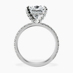 6.52 ct. cushion Kylie Eternity Ring in platinum side right image one