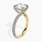 4.96 ct. radiant Kylie Eternity Ring in 10kt yellow gold standing product image one