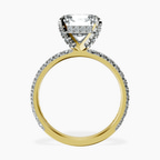 4.96 ct. radiant Kylie Eternity Ring in 10kt yellow gold side right image one