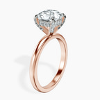 18kt Rose Gold Lyla Hidden Accents Solitaire Lab Diamond Ring standing product image one