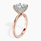 18kt Rose Gold Lyla Hidden Accents Solitaire Lab Diamond Ring standing product image one