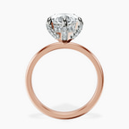 18kt Rose Gold Lyla Hidden Accents Solitaire Lab Diamond Ring side right image one