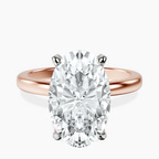 18kt Rose Gold Lyla Hidden Accents Solitaire Lab Diamond Ring front image