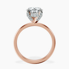 18kt Rose Gold Lyla Hidden Accents Solitaire Lab Diamond Ring side right image one