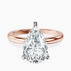 18kt Rose Gold Lyla Hidden Accents Solitaire Lab Diamond Ring front image