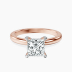 18kt Rose Gold Lyla Hidden Accents Solitaire Lab Diamond Ring front image