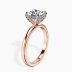 18kt Rose Gold Lyla Hidden Accents Solitaire Lab Diamond Ring standing product image one