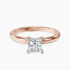18kt Rose Gold Lyla Hidden Accents Solitaire Lab Diamond Ring front image