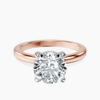18ct Rose Gold Lyla Hidden Accents Solitaire Lab Diamond Ring front image