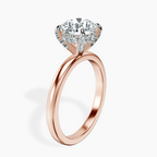 18ct Rose Gold Lyla Hidden Accents Solitaire Lab Diamond Ring standing product image one