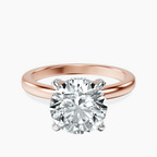 14kt Rose Gold Lyla Hidden Accents Solitaire Lab Diamond Ring front image