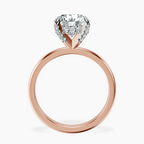14kt Rose Gold Lyla Hidden Accents Solitaire Lab Diamond Ring side right image one