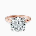 18kt Rose Gold Lyla Hidden Accents Solitaire Lab Diamond Ring front image
