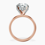 18kt Rose Gold Lyla Hidden Accents Solitaire Lab Diamond Ring side right image one