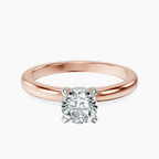 18kt Rose Gold Lyla Hidden Accents Solitaire Lab Diamond Ring front image