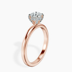 18kt Rose Gold Lyla Hidden Accents Solitaire Lab Diamond Ring standing product image one