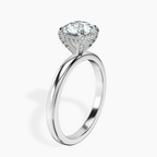 Platinum Lyla Hidden Accents Solitaire Lab Diamond Ring standing product image one