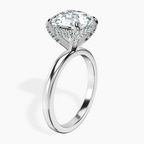 Platinum Lyla Hidden Accents Solitaire Lab Diamond Ring standing product image one
