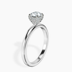 Platinum Lyla Hidden Accents Solitaire Lab Diamond Ring standing product image one