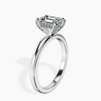 Platinum Lyla Hidden Accents Solitaire Lab Diamond Ring standing product image one