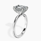 2.91 ct. emerald Lyla Solitaire Ring in 18kt white gold standing product image one