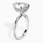 Platinum Lyla Hidden Accents Solitaire Lab Diamond Ring standing product image one