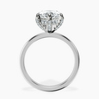 Platinum Lyla Hidden Accents Solitaire Lab Diamond Ring side right image one