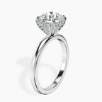18ct White Gold Lyla Hidden Accents Solitaire Lab Diamond Ring standing product image one