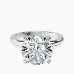 Platinum Lyla Hidden Accents Solitaire Lab Diamond Ring front image
