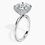 Platinum Lyla Hidden Accents Solitaire Lab Diamond Ring standing product image one