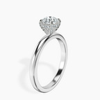 18kt White Gold Lyla Hidden Accents Solitaire Lab Diamond Ring standing product image one