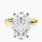 18kt Yellow Gold Lyla Hidden Accents Solitaire Lab Diamond Ring front image