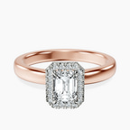 18kt Rose Gold Anna Hidden Accents Halo Lab Diamond Ring front image