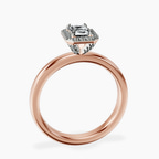 18kt Rose Gold Anna Hidden Accents Halo Lab Diamond Ring side right image one