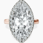 18kt Rose Gold Anna Hidden Accents Halo Lab Diamond Ring front image