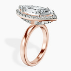 18kt Rose Gold Anna Hidden Accents Halo Lab Diamond Ring standing product image one