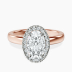 18kt Rose Gold Anna Hidden Accents Halo Lab Diamond Ring front image
