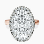 18kt Rose Gold Anna Hidden Accents Halo Lab Diamond Ring front image