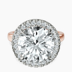 18kt Rose Gold Anna Hidden Accents Halo Lab Diamond Ring front image