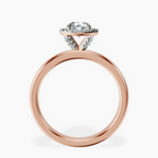 14kt Rose Gold Anna Hidden Accents Halo Lab Diamond Ring side right image one