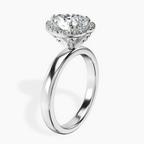 Platinum Anna Hidden Accents Halo Lab Diamond Ring standing product image one
