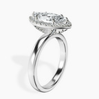 Platinum Anna Hidden Accents Halo Lab Diamond Ring standing product image one