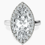 Platinum Anna Hidden Accents Halo Lab Diamond Ring front image