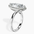 Platinum Anna Hidden Accents Halo Lab Diamond Ring standing product image one