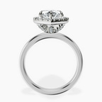 Platinum Anna Hidden Accents Halo Lab Diamond Ring side right image one