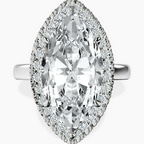 Platinum Anna Hidden Accents Halo Lab Diamond Ring front image