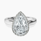 Platinum Anna Hidden Accents Halo Lab Diamond Ring front image