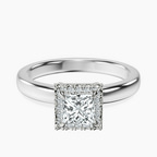 Platinum Anna Hidden Accents Halo Lab Diamond Ring front image